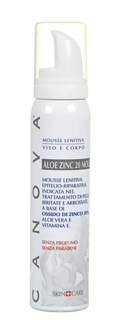 Canova Aloe Zinc Mousse Lenitiva Viso Corpo 100 Ml