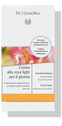 Dr. Hauschka Crema Alla Rosa Light Per Il Giorno 30ml Con Mini Taglia Lozione Tonificante