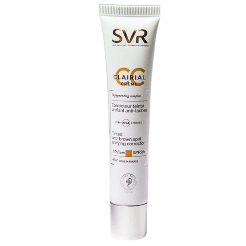 Laboratoires SVR SVR Clairial CC Crème Correttore Uniformante Anti-macchie SPF50+ Medium 40ml 1 Laboratoires SVR SVR Clairial CC Crème Correttore Uniformante Anti-macchie SPF50+ Medium 40ml