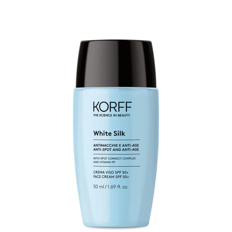 Korff White Silk SPF50+ Crema Viso Antimacchie E Anti Età 50ml 1 Korff White Silk SPF50+ Crema Viso Antimacchie E Anti Età 50ml