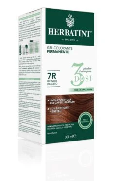 Herbatint Tinta Per Capelli Gel Colorante Permanente 3Dosi 7R Biondo Ramato 300ml