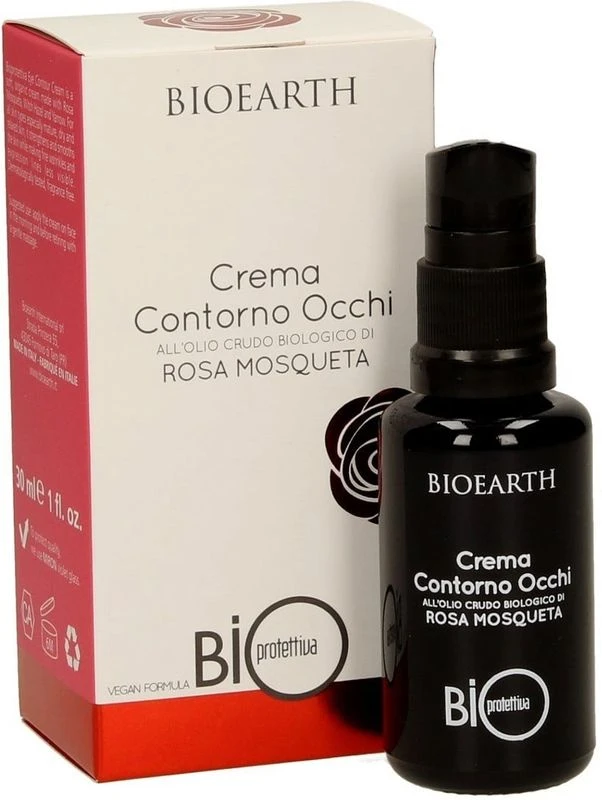 Bioearth Crema Contorno Occhi Rosa Mosqueta Bio Protettiva 30ml