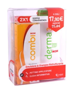 Candioli Mom Trattamento Pediculosi Combi Emulsione Con Pettine + DERMA3 Shampoo Ristrutturante