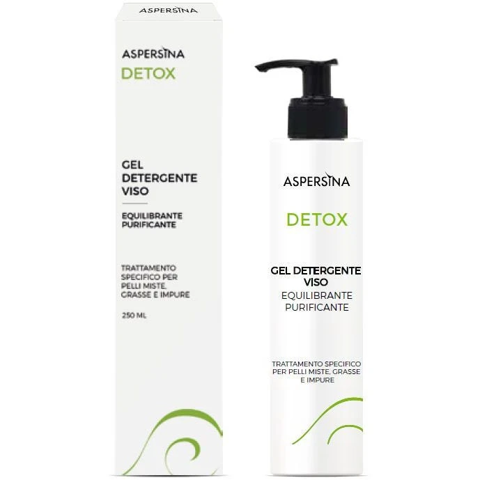 Aspersina Detox Gel Detergente Viso Dermopurificante 250ml 1 Aspersina Detox Gel Detergente Viso Dermopurificante 250ml