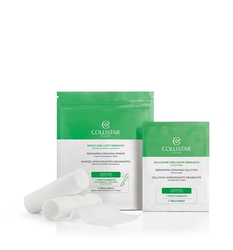 Collistar Bende Snellenti Drenanti Efficacia Immediata 2 Bende Per 10 Trattamenti+1 Soluzione Snellente Da 100ml 1 Collistar Bende Snellenti Drenanti Efficacia Immediata 2 Bende Per 10 Trattamenti+1 Soluzione Snellente Da 100ml