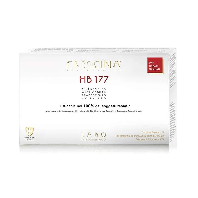 Crescina Transdermic Ri-Crescita E Anti-Caduta HB 177 200 Trattamento Completo Uomo 20 Fiale 1 Crescina Transdermic Ri-Crescita E Anti-Caduta HB 177 200 Trattamento Completo Uomo 20 Fiale