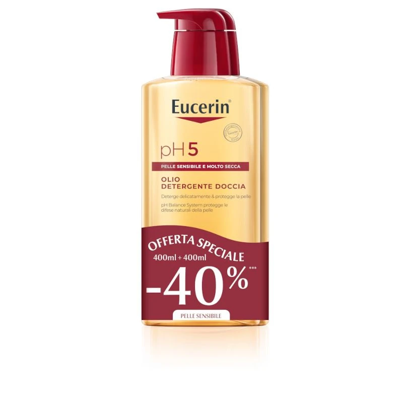 Eucerin PH5 Olio Detergente Doccia Bipack 2x400ml 1 Eucerin PH5 Olio Detergente Doccia Bipack 2x400ml