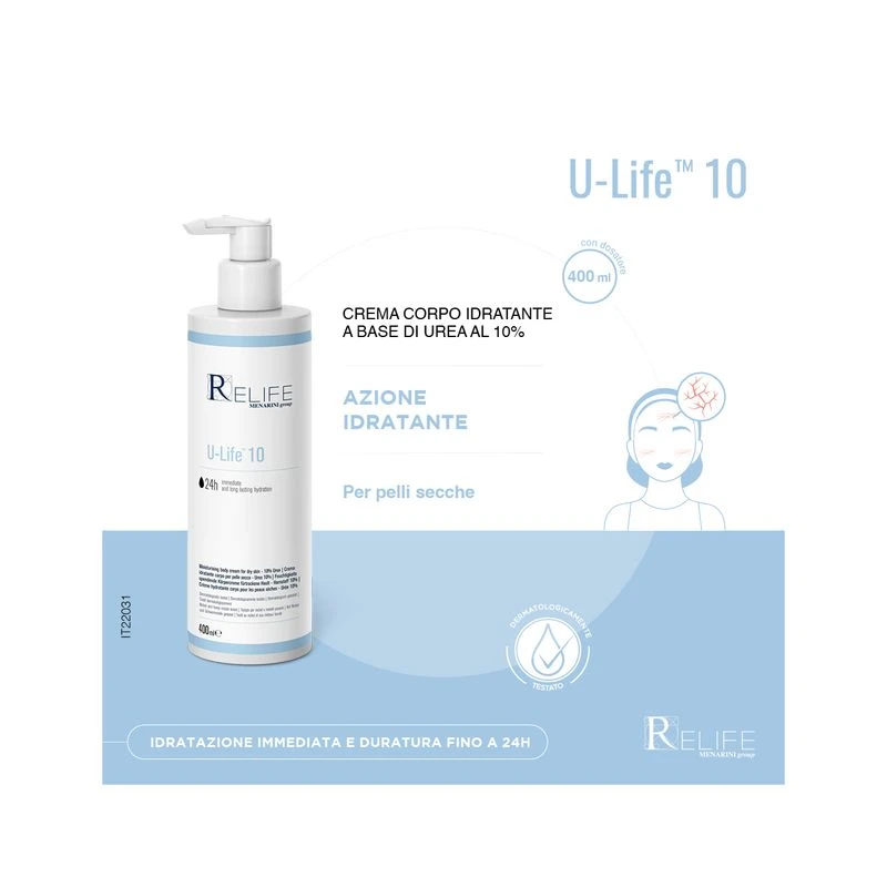Relife Srl Relife U-Life 10 Crema Idratante Corpo Per Pelle Secca 400ml 1 Relife Srl Relife U-Life 10 Crema Idratante Corpo Per Pelle Secca 400ml