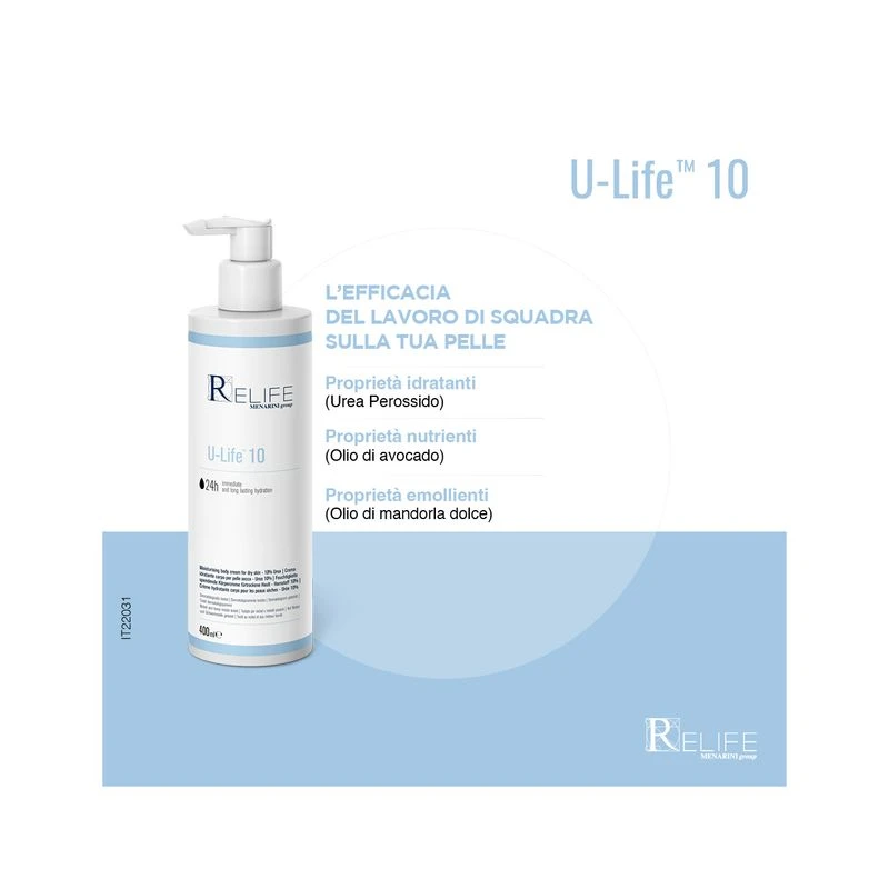 Relife Srl Relife U-Life 10 Crema Idratante Corpo Per Pelle Secca 400ml 2 Relife Srl Relife U-Life 10 Crema Idratante Corpo Per Pelle Secca 400ml - immagine 2