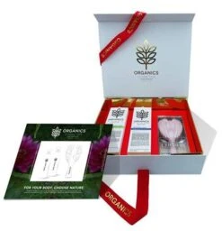 Organics Cosmetics Cofanetto Delicate Latte Corpo 250ml +Bagno Doccia 250ml+Spazzola