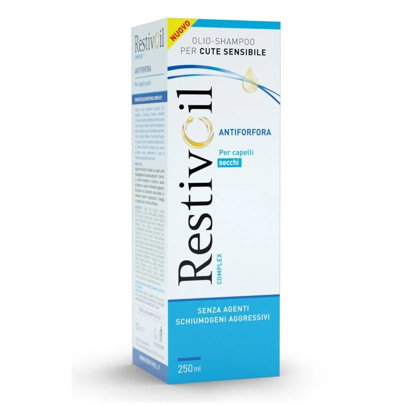 Perrigo Restivoil Complex Olio-Shampoo Antiforfora Per Cute Sensibile Capelli Secchi 250ml 1 Perrigo Restivoil Complex Olio-Shampoo Antiforfora Per Cute Sensibile Capelli Secchi 250ml
